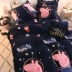 Mùa đông dày san hô lông cừu bốn mảnh chăn lông cừu bao gồm flannel phim hoạt hình sinh viên giường lanh ký túc xá ba mảnh Bộ đồ giường bốn mảnh