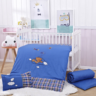Bông mẫu giáo quilt ba mảnh thiết lập với lõi mùa xuân và mùa hè trẻ em của sáu mảnh nap giường nhỏ cotton bộ đồ giường bé