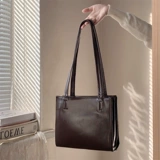 Весенняя летняя вместительная и большая ретро универсальная сумка на одно плечо, в корейском стиле, премиум класс, в западном стиле