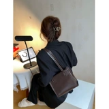 Весенняя летняя вместительная и большая ретро универсальная сумка на одно плечо, в корейском стиле, премиум класс, в западном стиле