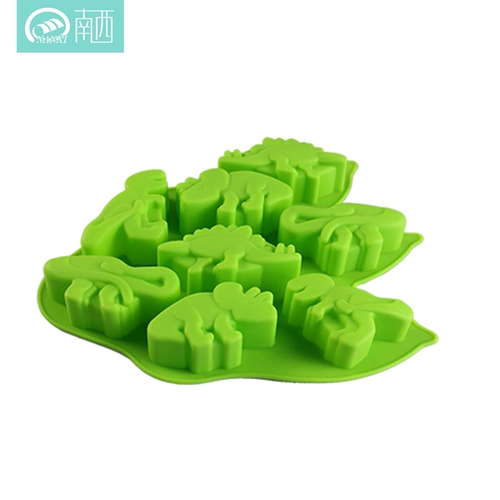 Юго -западный инструмент для выпечки 7 Big Dinosaurs Cake Rice Cake Food Silicone Silicone Dold