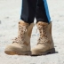Phụ nữ ngoài trời Martin khởi động cao để giúp khởi động quân sự thoáng khí Người Anh gió sa mạc khởi động dụng cụ khởi động nam giày đi bộ đường dài giày bảo hộ giá rẻ Khởi động ngoài trời