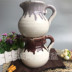 Ấm trà hình chữ hoa nồi thủ công tinh tế bình hoa tráng men khô cắm chai hoa retro chậu hoa bình trong chậu - Vase / Bồn hoa & Kệ chậu nhựa dài Vase / Bồn hoa & Kệ