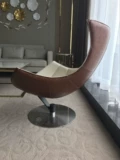 Nordic Single -Pperense Leather Dofa Light Luxury Single Stail Stail Стул Lazy Lounge Creative Designer Casual Tiger Clail Значение стиль