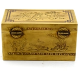 Антикварная бронзовая ретро коробка для хранения из грецкого ореха, латунная коробочка для хранения, китайский стиль