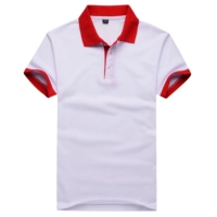 Белый с красным воротником (без карманов на груди)