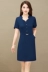 Váy cho nữ Mùa hè 2020 Mới Kích thước lớn Nữ dài Kiểu Tây Mẹ Váy ngắn tay Eo A-line Váy dài - Quần áo của mẹ