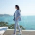 Hàn quốc phiên bản của 2018 mùa thu phần dài là mỏng tính khí nhỏ phù hợp với phù hợp với nữ phù hợp với áo khoác giản dị chín quần hai bộ Business Suit