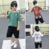 Quần áo bé trai phù hợp với mùa hè 2019 Trẻ em mới phiên bản Hàn Quốc đẹp trai ngắn tay hai mảnh mùa hè đại dương - Phù hợp với trẻ em Phù hợp với trẻ em
