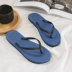 Mùa hè mới flip flops ladies phẳng dép chống trượt và dép đi trong nhà Châu Âu và Mỹ đơn giản màu rắn bãi biển cao su giày flip flops