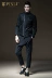PINLI sản phẩm đen jacquard cổ áo cổ áo slim bông dây kéo áo khoác Hàn Quốc phiên bản của xu hướng mùa thu quần áo B173605428