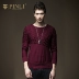 PINLI sản phẩm nam mùa xuân mới cotton mỏng vòng cổ áo len triều S171110083