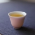 Bùn mùa xuân Handmade Hồng Cover Bát lớn Jingdezhen Trà Cup Bộ trà Kung Fu sứ trắng trà ba bát - Trà sứ