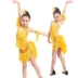 Ngày mới của trẻ em Feather Trang phục Latin Trang phục cho trẻ em Cô gái trẻ em Fringe Fringe Latin Dance Trang phục biểu diễn - Trang phục đồ bộ cho be gái 12 tuổi Trang phục