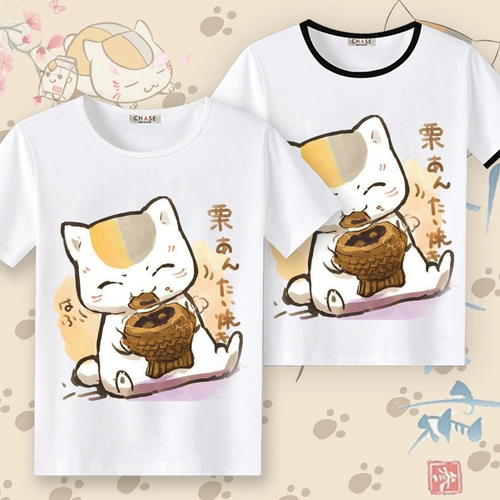 Учетные записи Friend natsume, аниме учителя кошки Гийжи окружают T -рубашки, мужчины и женщины.
