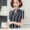 Áo thun nữ tay lửng ngắn tay kẻ sọc 2018 hè mới Hàn Quốc áo thun nữ rộng rãi - Áo phông