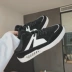 Mùa thu 2018 Giày nam Hàn Quốc màu đen và trắng tương phản nền tảng giày thể thao đường phố hip hop sinh viên thấp để giúp giày thủy triều Giày thấp