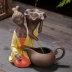 Trà tím cát pet pet trang trí cửa hàng sáng tạo gốm Kung Fu bộ trà tấm trà chơi đẹp phun nước lười biếng trà rò rỉ - Trà sứ bộ pha trà đạo Trà sứ