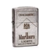 Siêu chơi dầu hỏa nhẹ Marlboro đồng nguyên chất chạm khắc năm mặt retro cổ điển mài bánh xe gió nhẹ dầu hỏa nhẹ hơn - Bật lửa