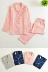 Mùa xuân và mùa thu đồ ngủ mỏng của phụ nữ cotton đôi gạc dài tay quần hai mảnh phù hợp với Nhật Bản