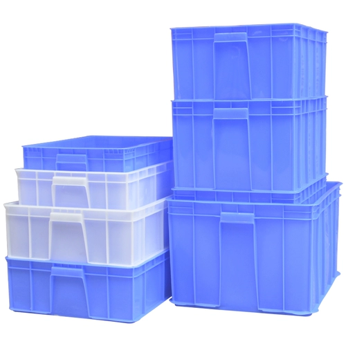 Позитивное еженедельное переключение синей пластиковой коробки длинная квадратная резиновая рама питательная черепаха пластиковая коробка логистика