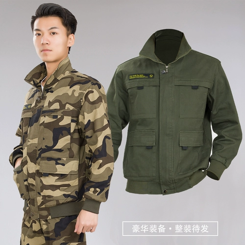 Хлопковый эластичный камуфляжный износостойкий комплект для работы, 2021 года, рабочая одежда, защита от ожогов