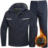 Зимний камуфляжный пуховик для работы, утепленный удерживающий тепло хлопковый комплект, рабочая одежда, делается под заказ, с печатью вашего логотипа