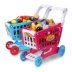 Trẻ em siêu thị mua sắm đồ chơi xe đẩy em bé đặt bé gái vệ sinh cắt trái cây quà tặng 3 tuổi 5