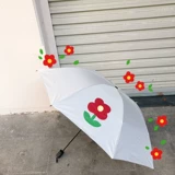Свежий мультяшный зонтик для влюбленных, в цветочек, защита от солнца