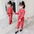 Quần áo bé gái mùa thu 2019 mới mùa thu Hàn Quốc thời trang siêu đại dương thời trang hai mảnh - Phù hợp với trẻ em
