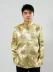Trung quốc Tang phù hợp với nam giới mùa thu và mùa đông trung niên Tang phù hợp với dài tay nam áo sơ mi quốc gia trang phục trang phục yếm Trang phục dân tộc