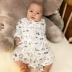 Nadofbean gạc sơ sinh tu sĩ bông muslin và áo choàng bé bằng sợi tre romper mùa thu và mùa đông - Áo liền quần