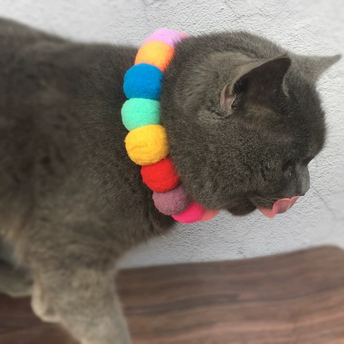 Милый шарф, ожерелье, радужный колокольчик, чокер, аксессуар, популярно в интернете, домашний питомец, кот