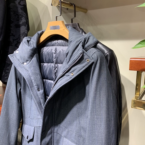 Зимний утепленный длинный пуховик, средней длины