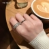 Sinh viên hipster Nhật Bản và Hàn Quốc mịn màng bằng vàng hồng 18k vàng titan không phai đôi nhẫn nhẫn nam nhẫn đơn nữ