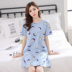 Nightdress nữ mùa hè bông ngắn tay váy phần mỏng lỏng kích thước lớn phim hoạt hình sinh viên đồ ngủ phụ nữ nhà dịch vụ mùa hè váy đầm thiết kế cao cấp Đêm đầm