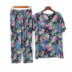 Mùa xuân và mùa hè phụ nữ bông lụa đồ ngủ ngắn tay trung niên bông lụa phương Đông lụa dịch vụ nhà mẹ nạp phù hợp với mặt trăng Bộ Pajama
