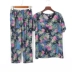 Mùa xuân và mùa hè phụ nữ bông lụa đồ ngủ ngắn tay trung niên bông lụa phương Đông lụa dịch vụ nhà mẹ nạp phù hợp với mặt trăng bộ đồ thể thao nữ Bộ Pajama