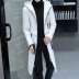 Áo gió nam cộng với nhung dày Đàn ông Slim phiên bản Hàn Quốc của chiếc áo khoác đẹp trai siêu dài qua đầu gối áo khoác trẻ trung mùa đông