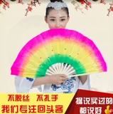 Фан -фанат детского танца двойной монохромный трехколовый танцевальный фанат для взрослых праздничный спектакль Square Dance Short Fan Fan Fan Fan