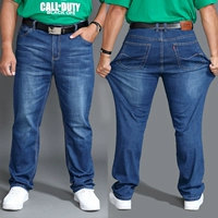 Quần jean nam size lớn cho nam quần béo thẳng cộng với quần nhung lỏng và quần phân bón để tăng độ đàn hồi để giữ ấm quần kaki nam