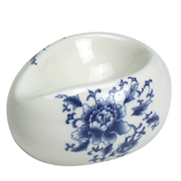 Сине -белый фарфоровой эллипс