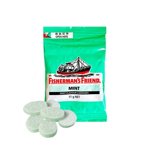 Таблетки для горла Fisherman's Treasure повышенной прочности со вкусом мяты, 11 г, импортированы из Великобритании