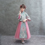 Летний костюм, ханьфу, детское ретро ципао, платье, китайский стиль