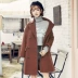 Quần áo Handu 2018 Quần áo nữ mùa đông Hàn Quốc mới rộng, áo len dài màu rắn OY6736 Huân - Áo Hàn Quốc áo dạ nữ trung niên đẹp Áo Hàn Quốc