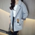 150cm nhỏ nhắn ngắn nữ XS mùa thu và mùa đông Phiên bản mới của Hàn Quốc về áo khoác len trong phần dài của áo khoác len tự trồng