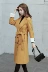 Lỏng kích thước lớn áo len nữ phần dài 2018 mùa thu và mùa đông mới Hàn Quốc thời trang eo khí áo len áo khoác dạ nữ 2020 Accentuated eo áo