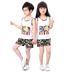 2018 mùa hè chàng trai và cô gái trẻ em vest cotton trẻ em bé không tay quần short hai mảnh phù hợp với Phù hợp với trẻ em