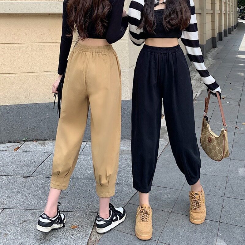 High-waisted slimming radish pants for women's summer 2022 new style loose wide-leg pants straight nine-inch pants Casual pants trend Application Scenario