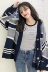 Mùa thu và mùa đông mới phiên bản Hàn Quốc của áo len mỏng trường đại học đan áo len mỏng áo len học sinh áo dài tay nữ áo len cổ lọ form rộng Áo len